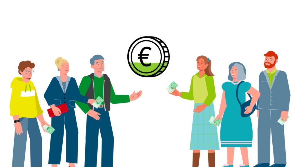 Menschen investieren in den Green Deal