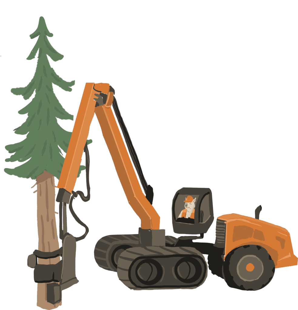 Arbeiten im Wald