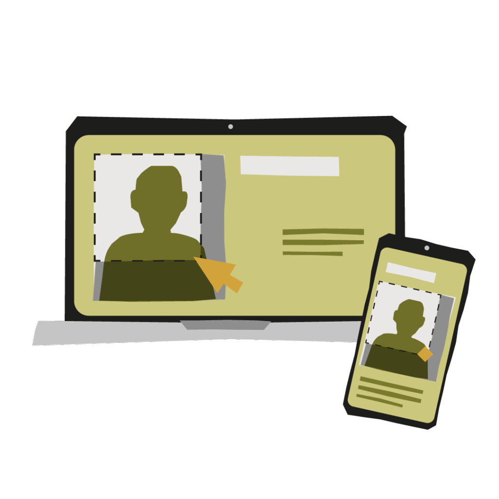 Ein Laptop und Smartphone, Illustration