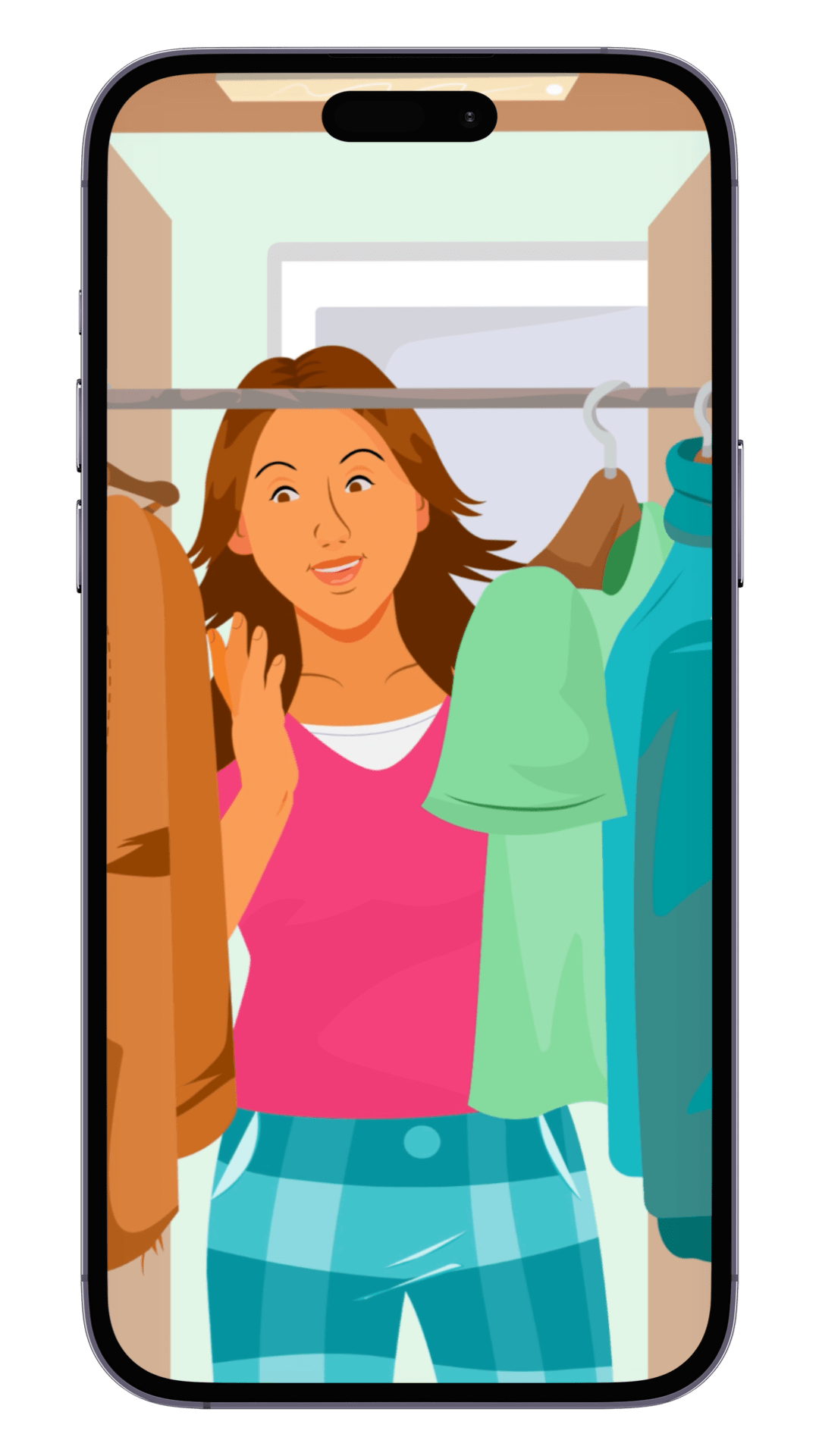 Illustration für die Social Media Kampagne für die carla Secondhandläden der Caritas