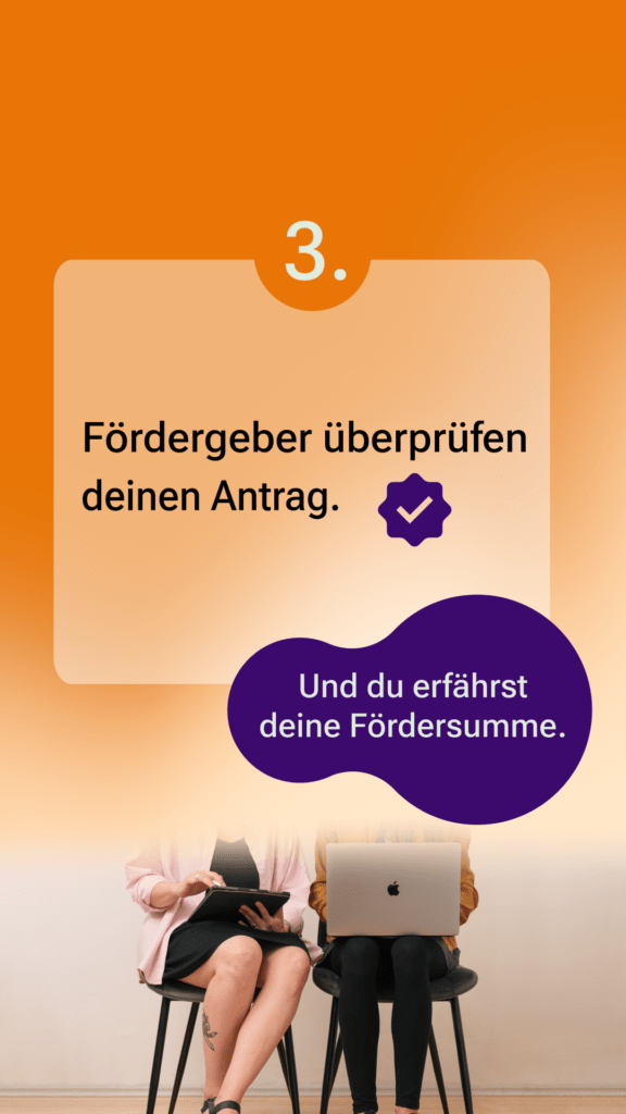 Die Fördergeber überprüfen deinen Antrag