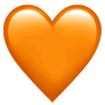 Herz orange Emoji