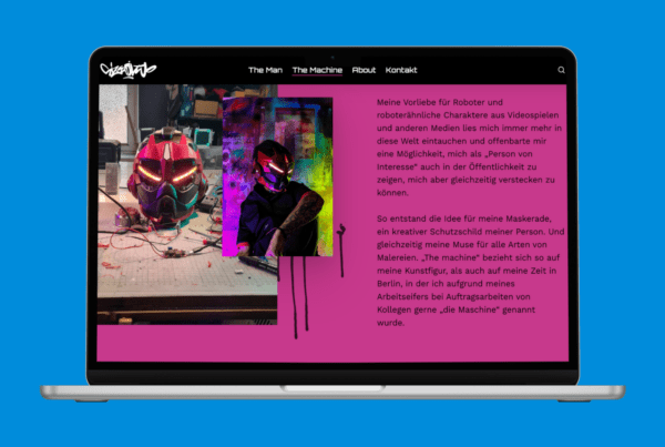 Portfolio Website von SIZETWO mit übersichtlicher Darstellung seiner Graffiti- und Mural-Projekte